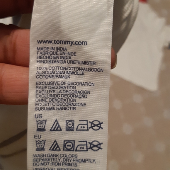 Boys Tommy Hilfiger Shirt, Long Sleeves, Red, White,Dark Blue, Gray, Size 18M - Picture 12 of 15